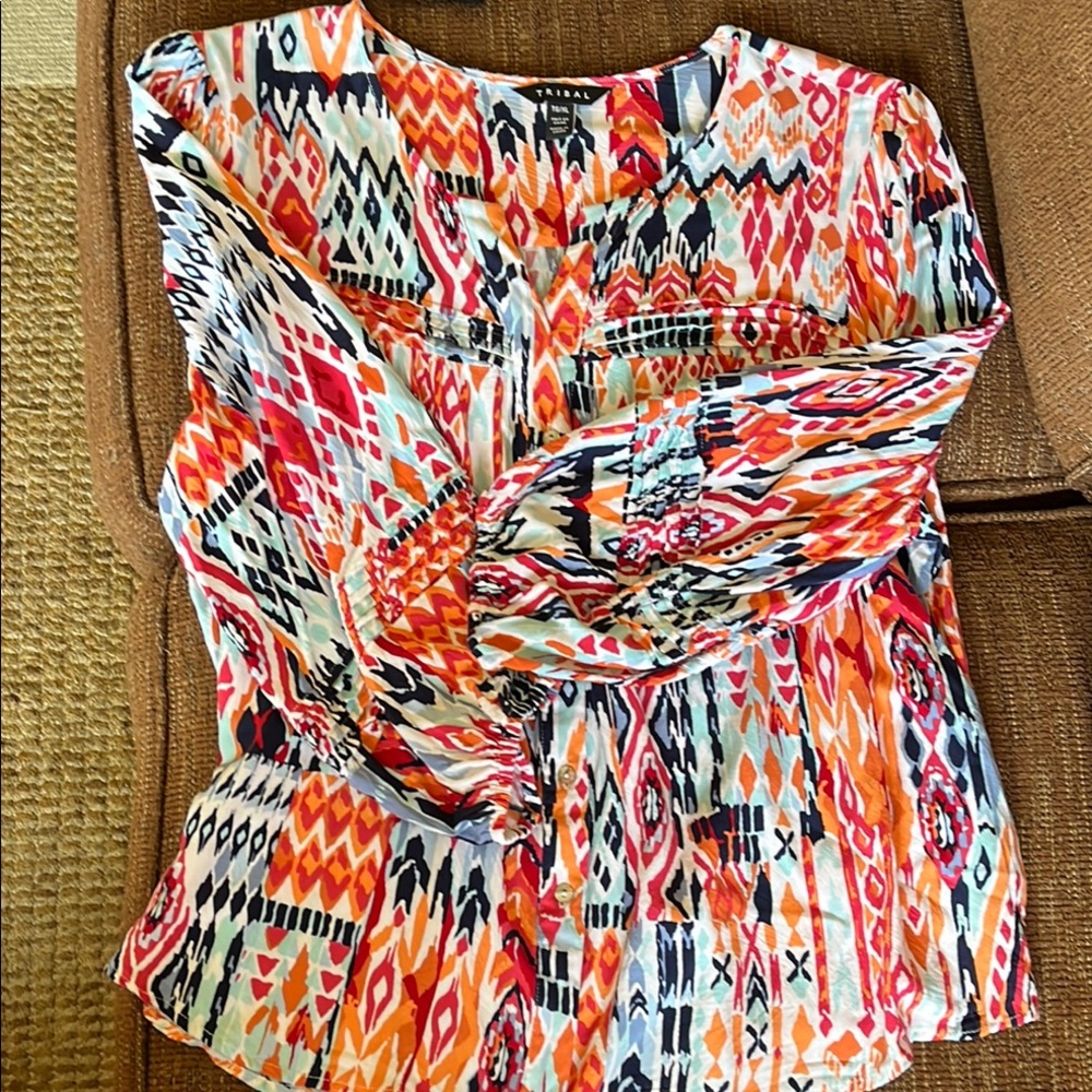 Tribal brand Aztec Print Women's Top